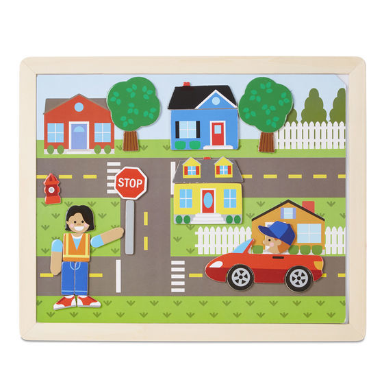 Melissa & Doug Magnetic Learning - Wooden Magnetic Picture Game