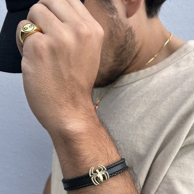 Marvel Couture Kingdom Precious Metal - Spider-Man Ring Gold Size Small