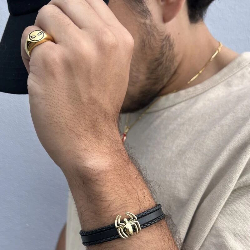 Marvel Couture Kingdom Precious Metal - Spider-Man Ring Gold Size XL