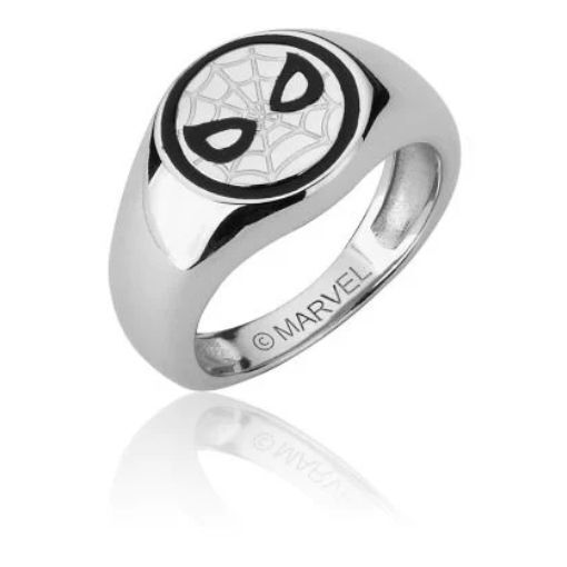 Marvel Couture Kingdom Precious Metal - Spider-Man Ring Silver Size Large