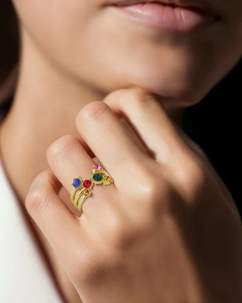 Couture Kingdom - Marvel - Infinity Stone Ring Yellow Gold Size 7