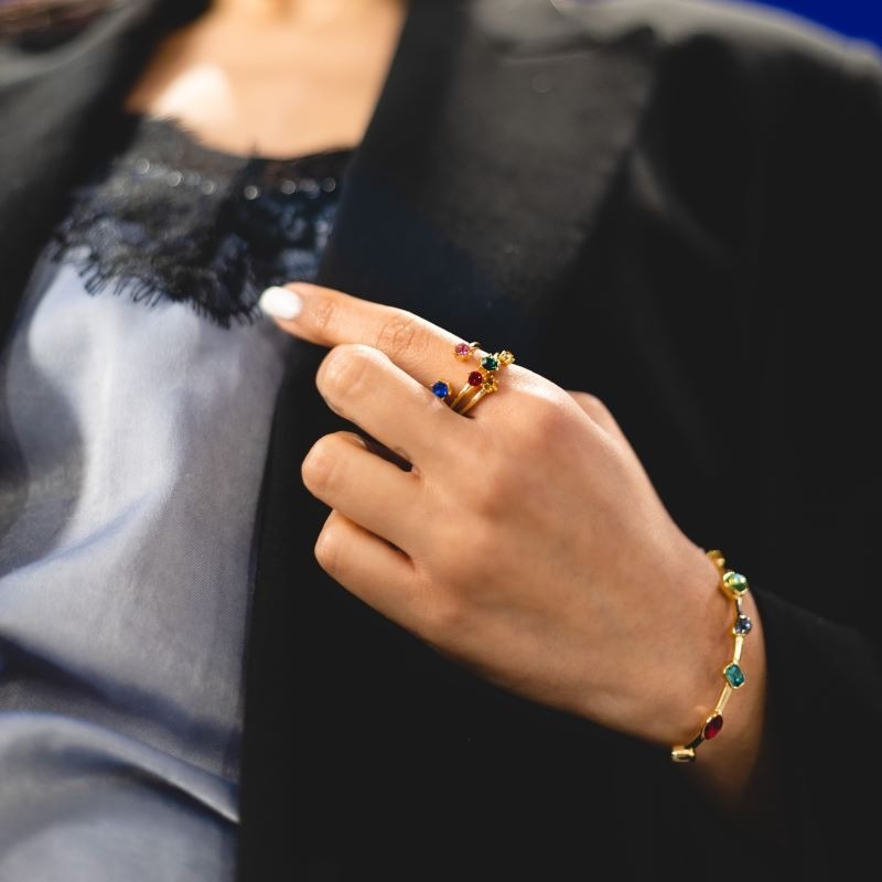 Couture Kingdom - Marvel - Infinity Stone Ring Yellow Gold Size 7