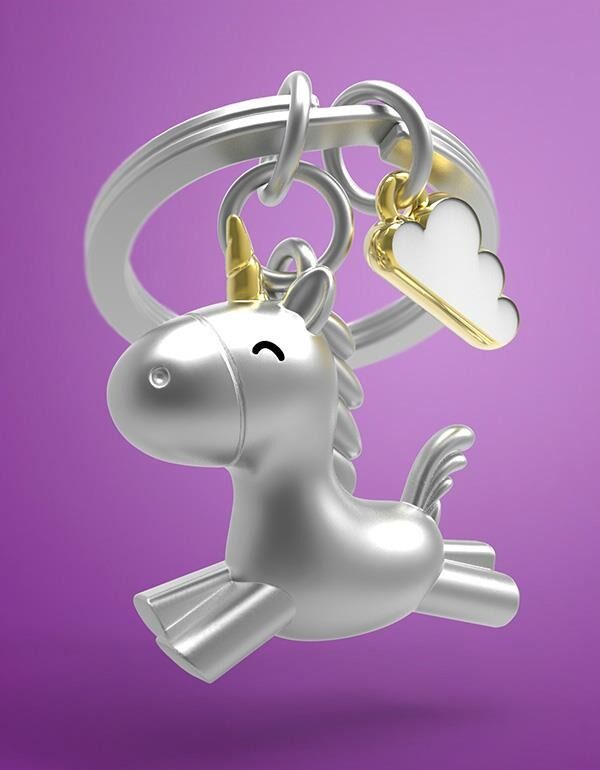 Metalmorphose Keychain - Flying Unicorn
