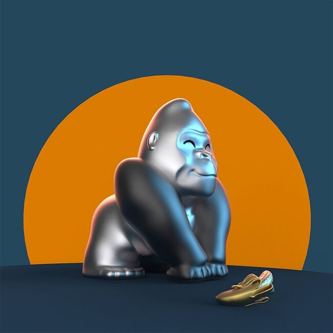 Metalmorphose Keychain - Gorilla