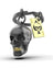 Metalmorphose Keychain - Black Skull with Playing Card