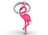 Metalmorphose Keychain - Flamingo