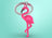 Metalmorphose Keychain - Flamingo