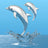 Metalmorphose Keychain - Dolphin Family