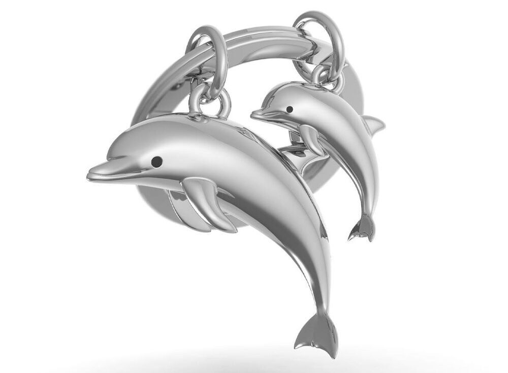 Metalmorphose Keychain - Dolphin Family
