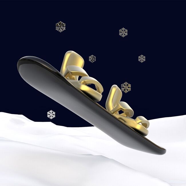 Metalmorphose Keychain - Snowboard with Snowflake