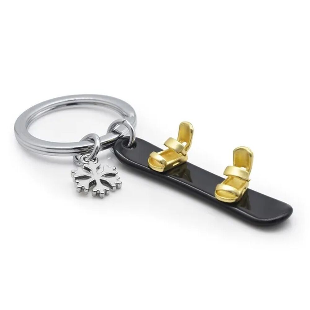 Metalmorphose Keychain - Snowboard with Snowflake