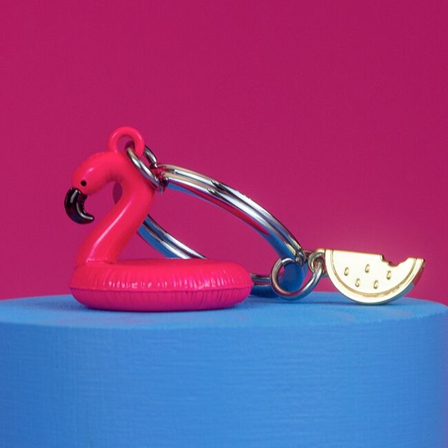 Metalmorphose Keychain - Flamingo Float