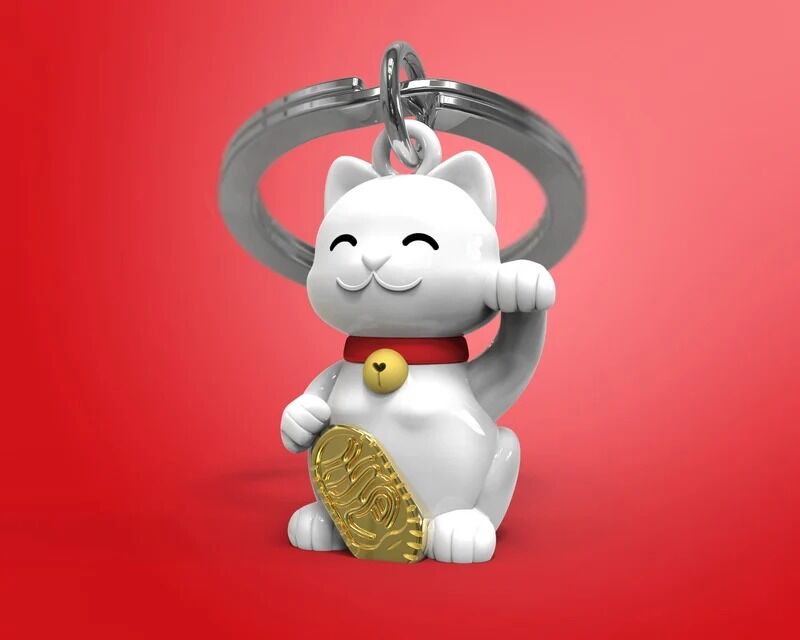 Metalmorphose Keychain - Lucky Cat