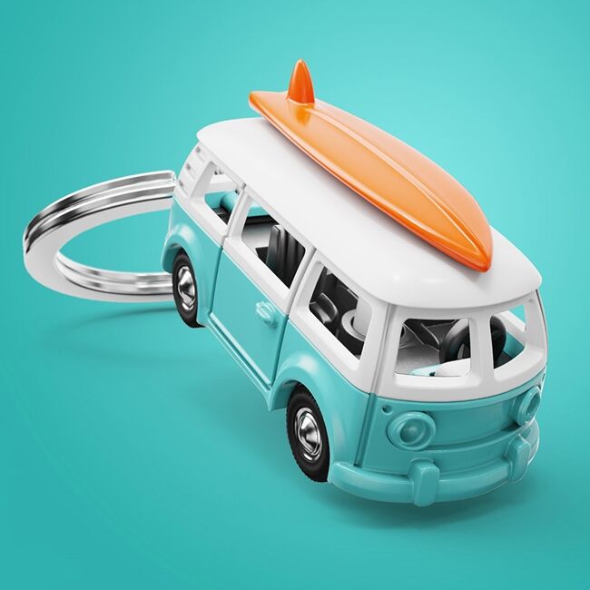 Metalmorphose Keychain - Surfer Van
