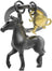 Metalmorphose Keychain - Horse & Trophy