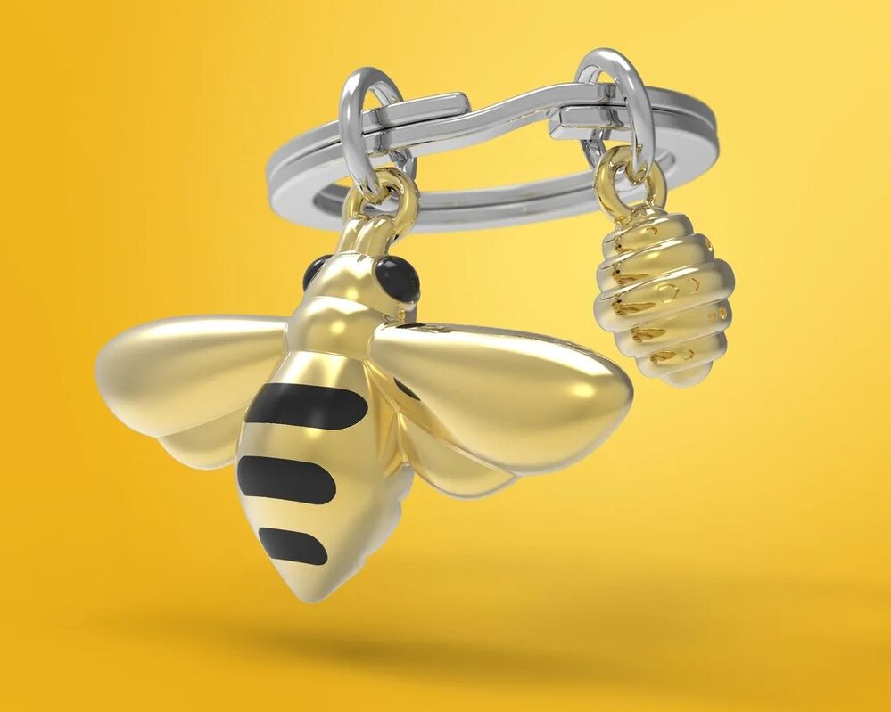 Metalmorphose Keychain - Bee & Honey