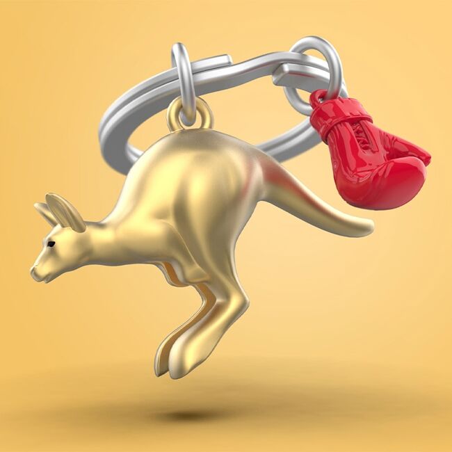 Metalmorphose Keychain - Boxing Kangaroo