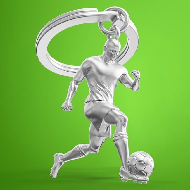 Metalmorphose Keychain - Soccer Player