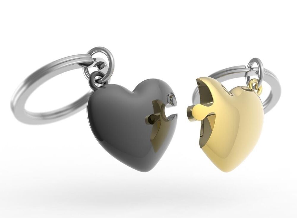 Metalmorphose Keychain - Puzzle Hearts