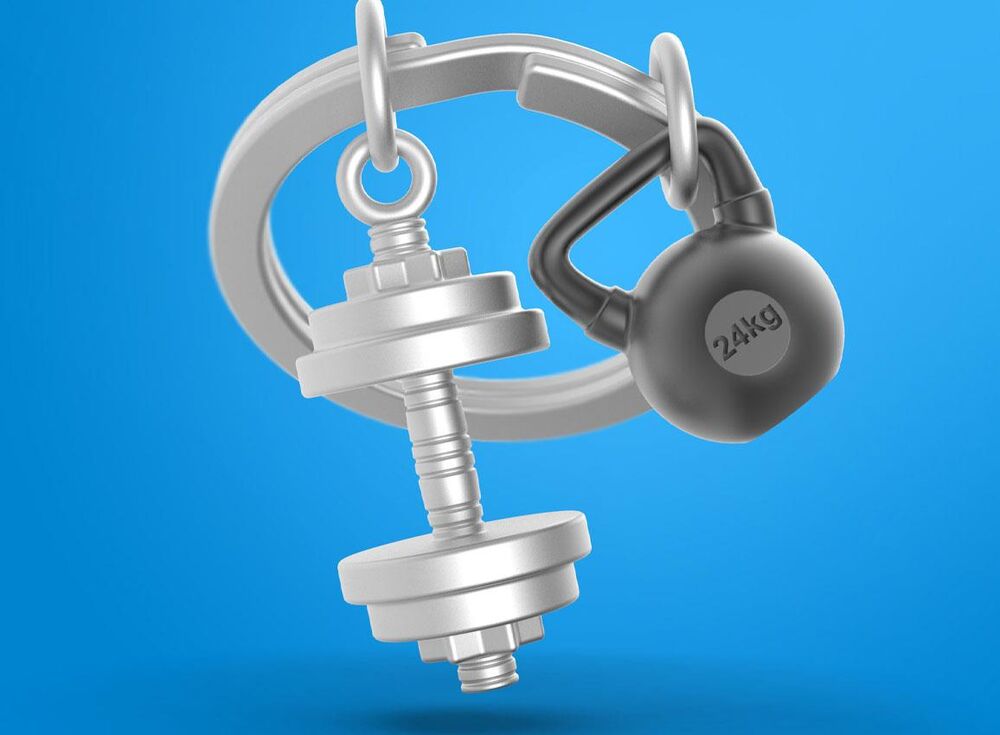 Metalmorphose Keychain - Dumbbell