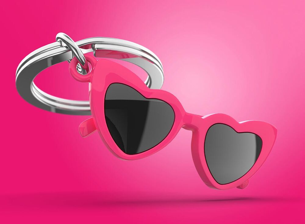 Metalmorphose Keychain - Heart Sunglasses