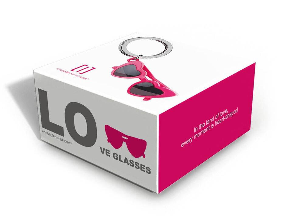 Metalmorphose Keychain - Heart Sunglasses