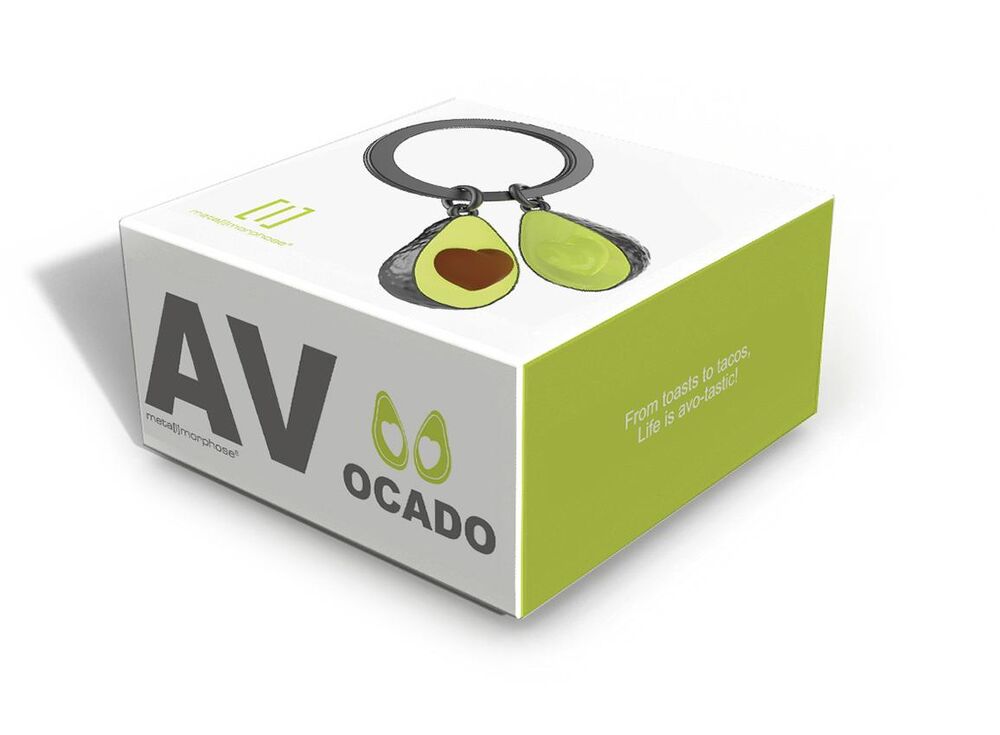 Metalmorphose Keychain - Avocado with Heart-Shaped Pit