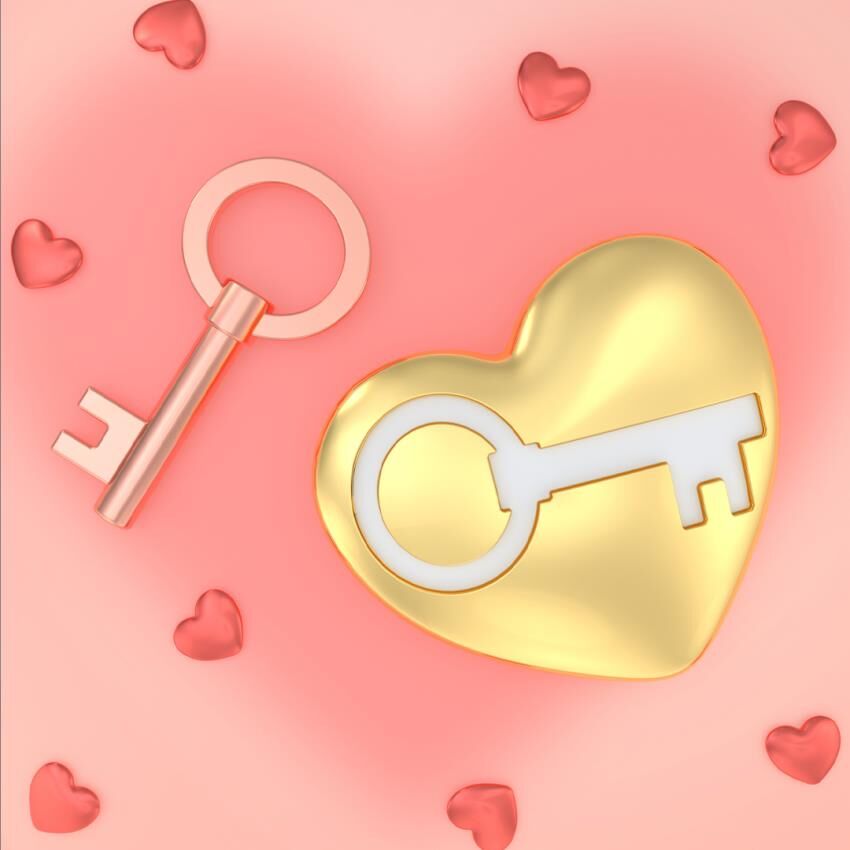 Metalmorphose Keychain - Key To My Heart