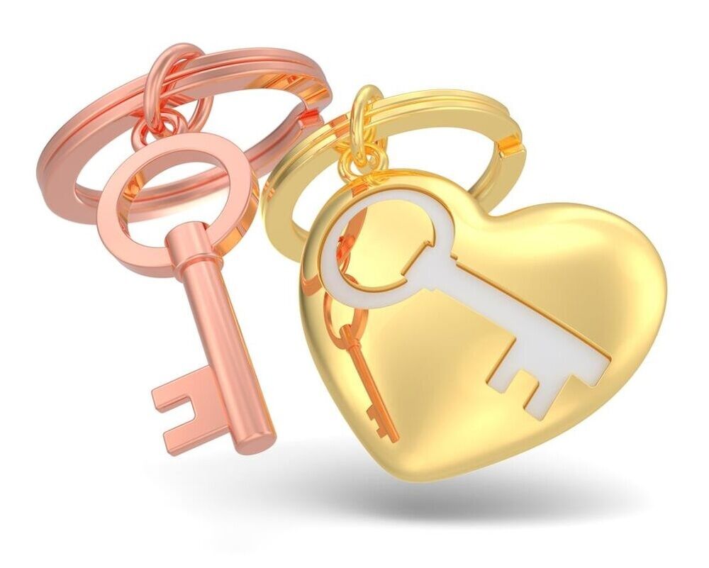 Metalmorphose Keychain - Key To My Heart