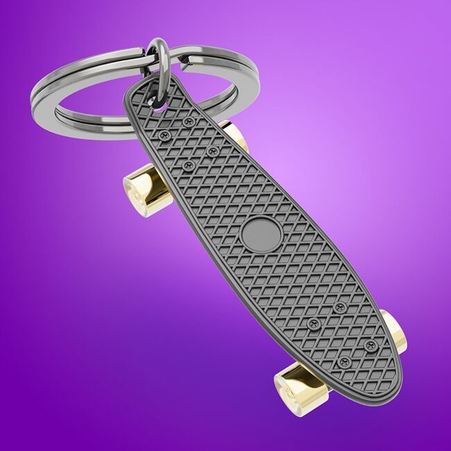 Metalmorphose Keychain - Retro Skateboard