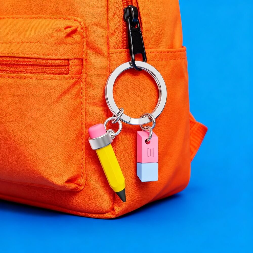 Metalmorphose Keychain - Pencil & Eraser