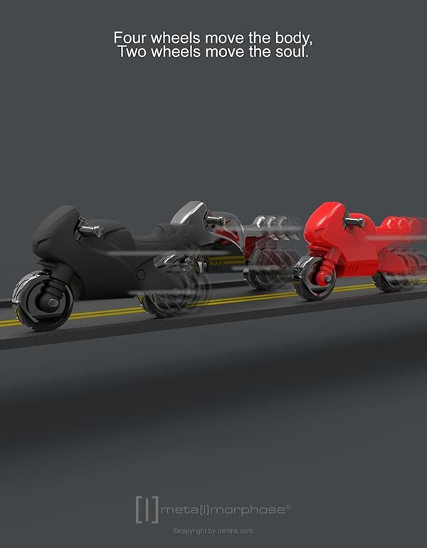 Metalmorphose Keychain - Racer Motorbike