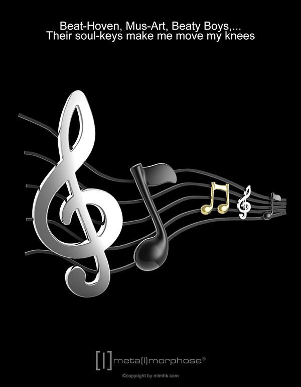 Metalmorphose Keychain - Music Notes