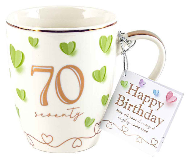 70th Birthday Sweet Heart Mug