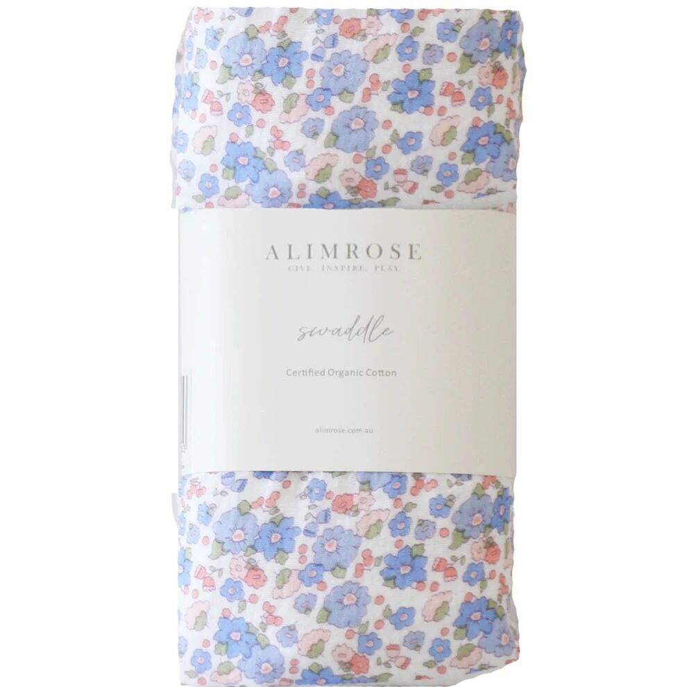 Alimrose Muslin Swaddle - Lilly Blue