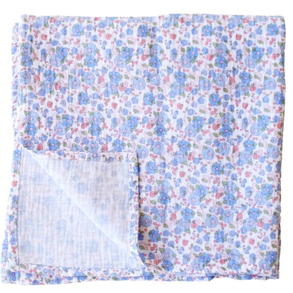 Alimrose Muslin Swaddle - Lilly Blue