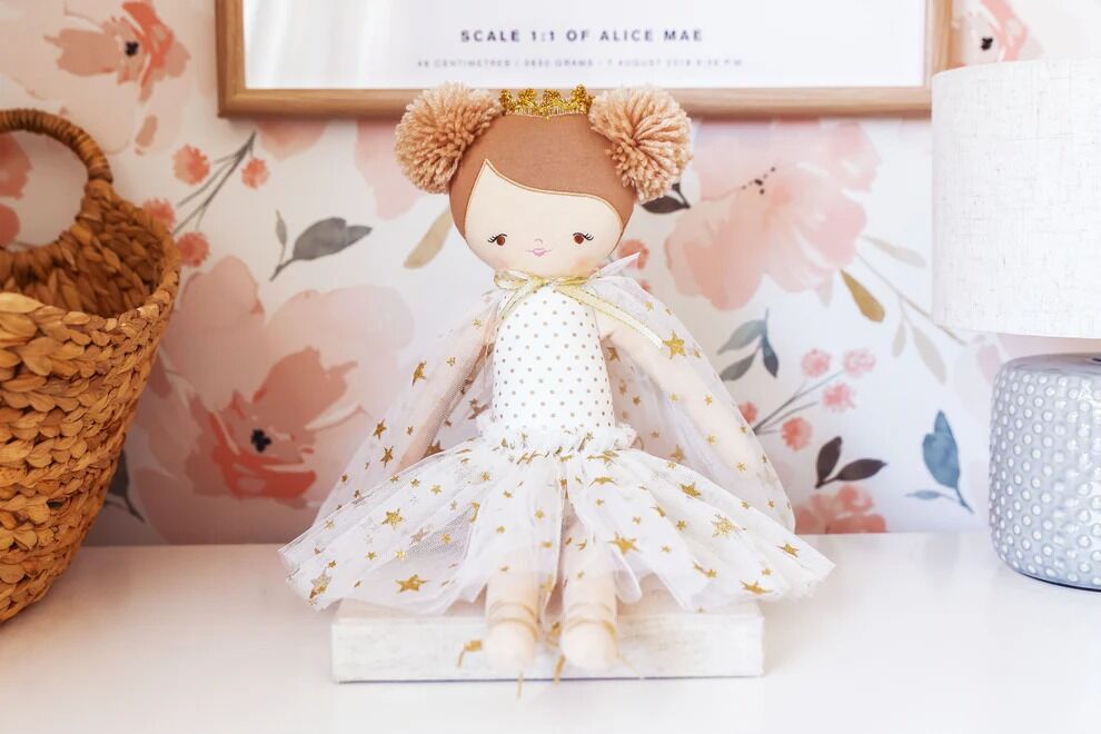 Alimrose Doll - Poppy Princess - Strawberry Blonde Ivory 48cm