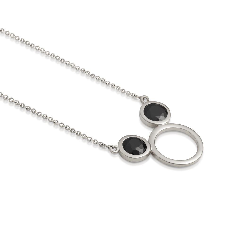 Couture Kingdom - Disney - Precious Metal Mickey Mouse Outline With Black Ears Necklace