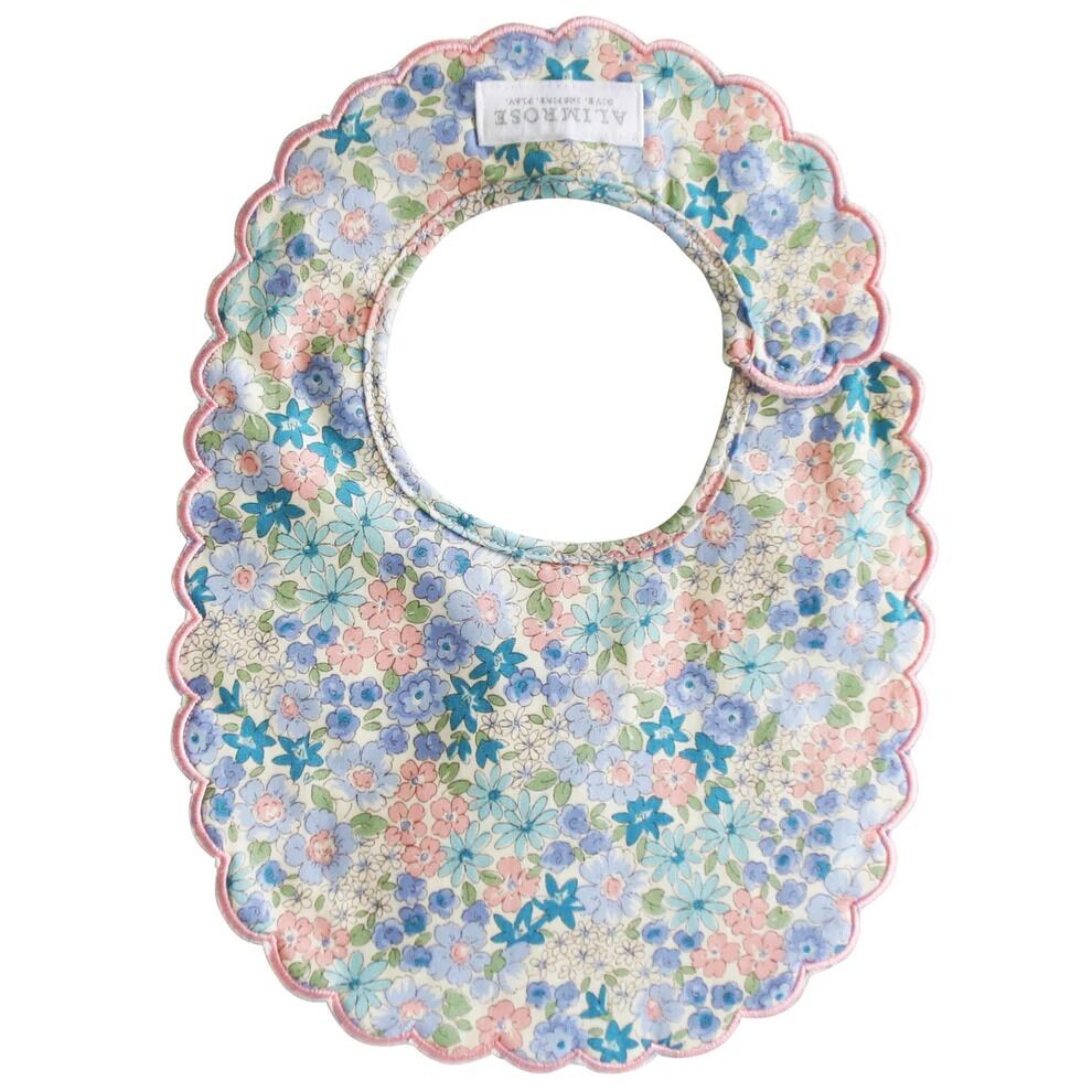 Alimrose Scallop Bib - Lilly Blue