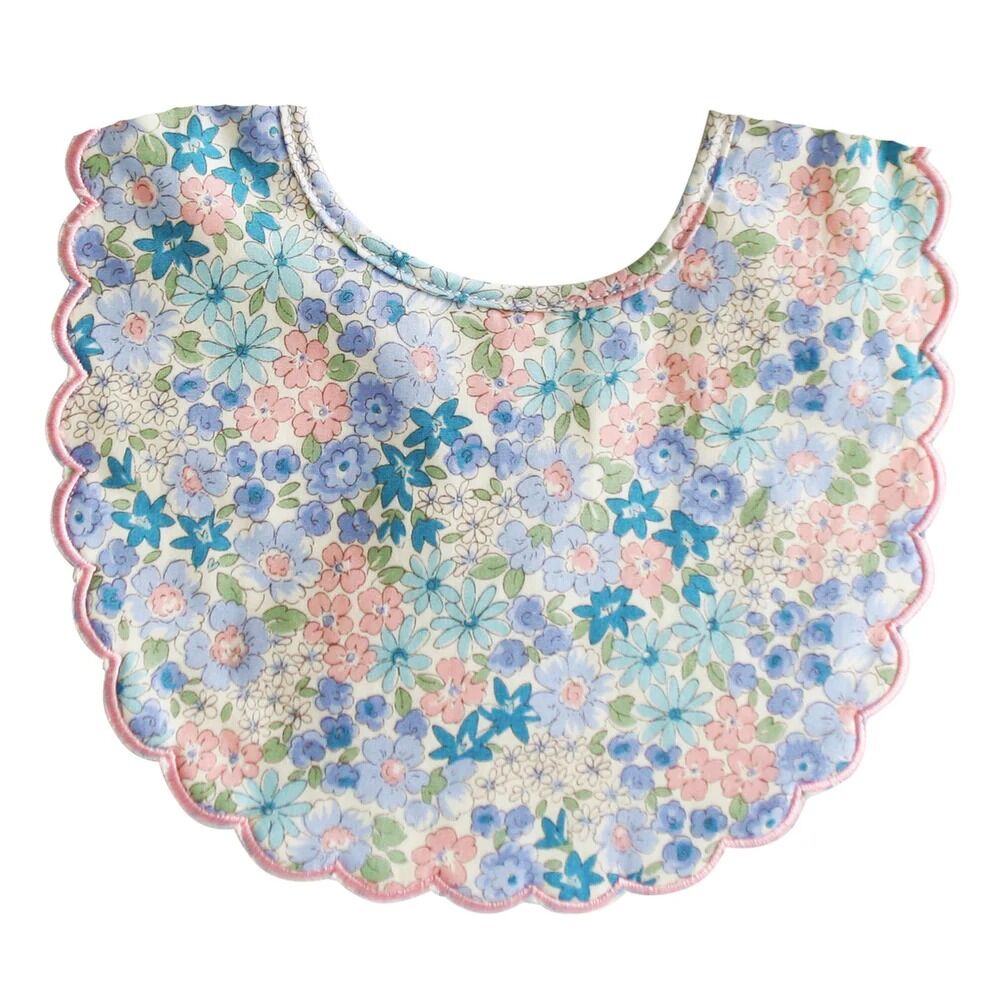 Alimrose Scallop Bib - Lilly Blue