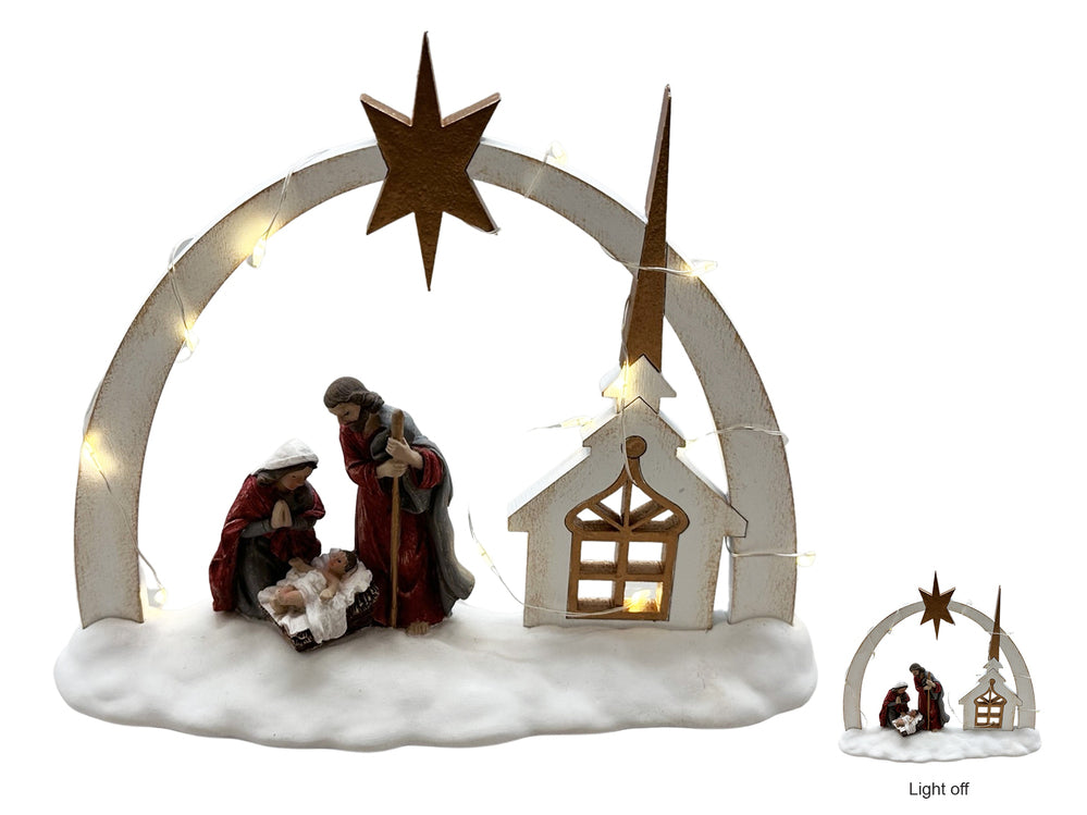 Religious Gifting LED Nativity Scene 17cm