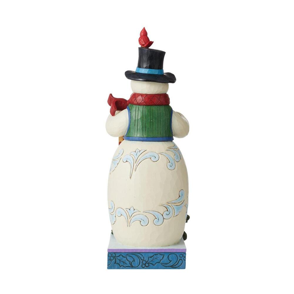 Jim Shore Heartwood Creek - Snowman Statue with Sign