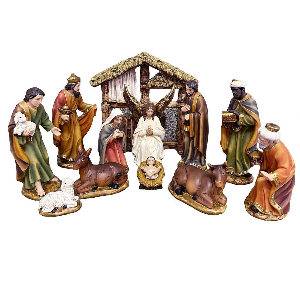 Religious Gifting Christmas Nativity Stable Set - 11pc 30cm