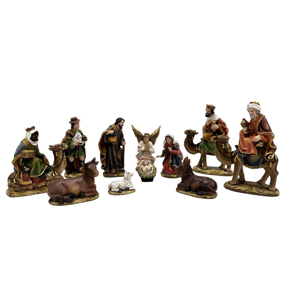 Religious Gifting Nativity Set With Camels - 11 Piece 14cm