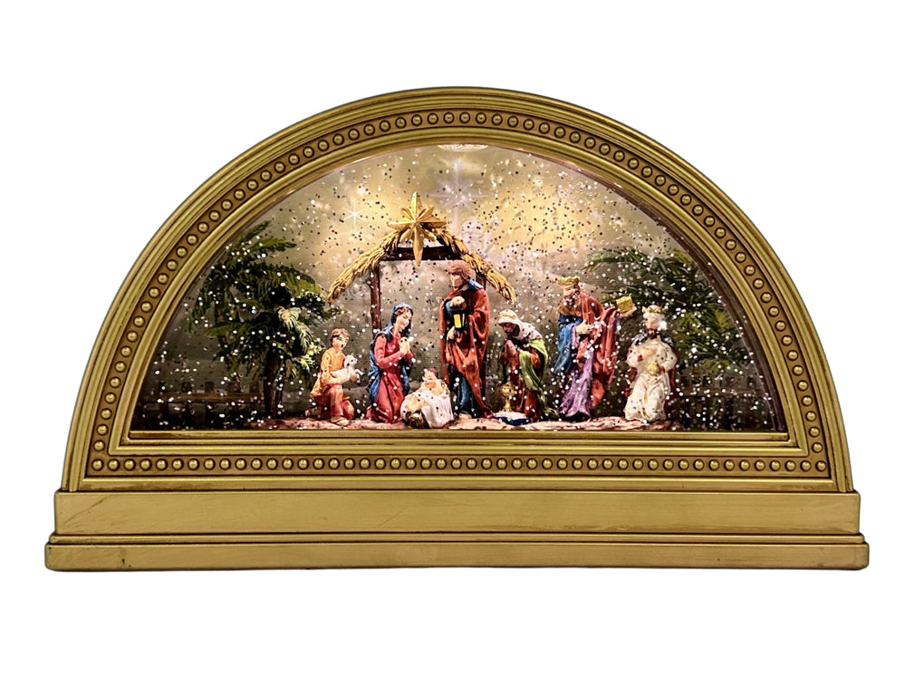 Nativity Set with Water Spinning 30cm