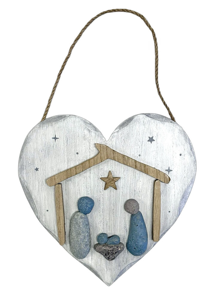 Nativity Heart Plaque