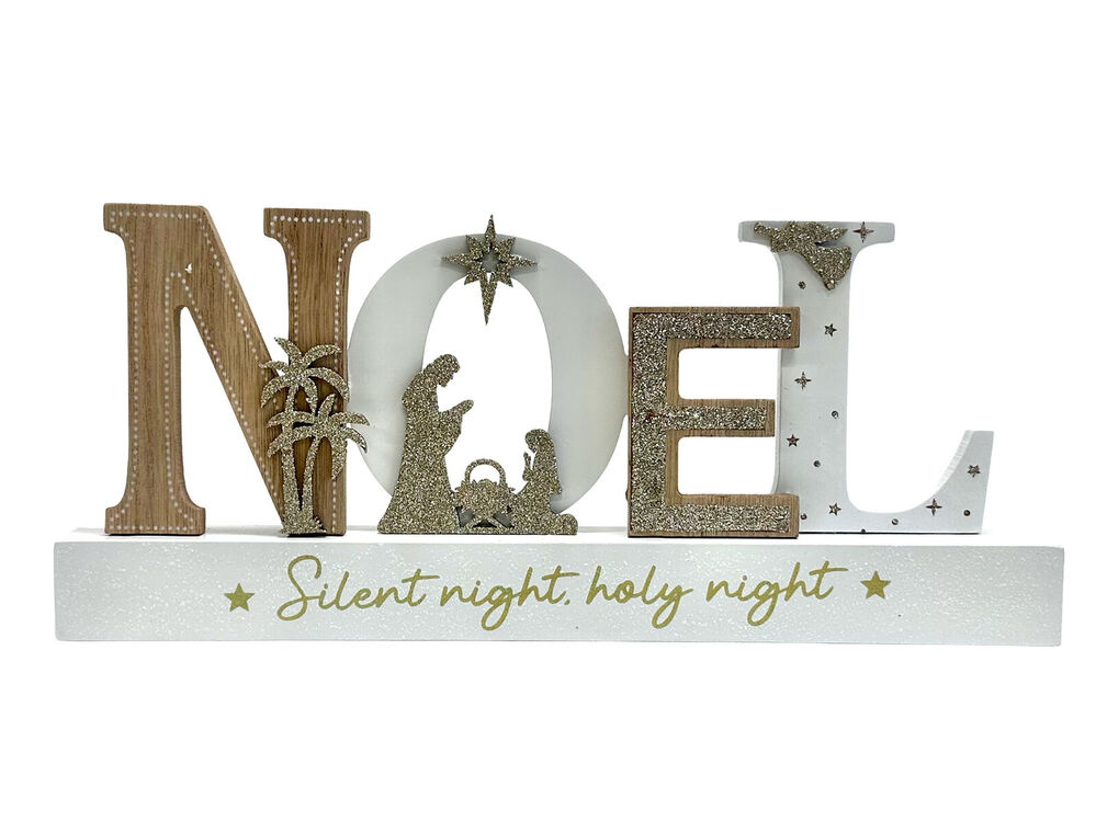 Nativity Word Plaque - Noel