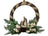 Christmas Wreath with Holy Family Plaque 350mm