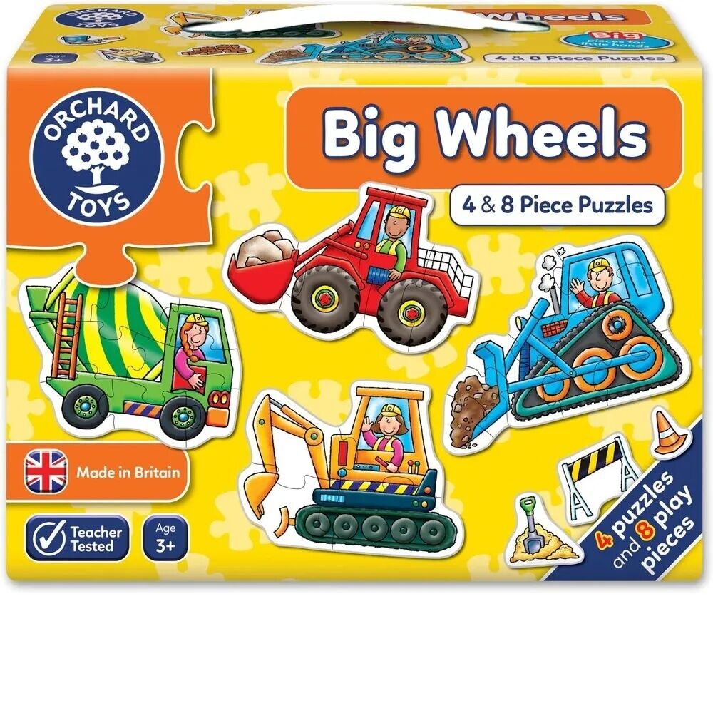 Orchard Toys Jigsaw Puzzle - Big Wheels 4pc & 8pc