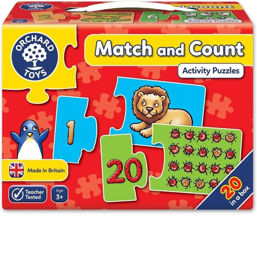 Orchard Toys Jigsaw Puzzle - Match and Count 20x 2pc